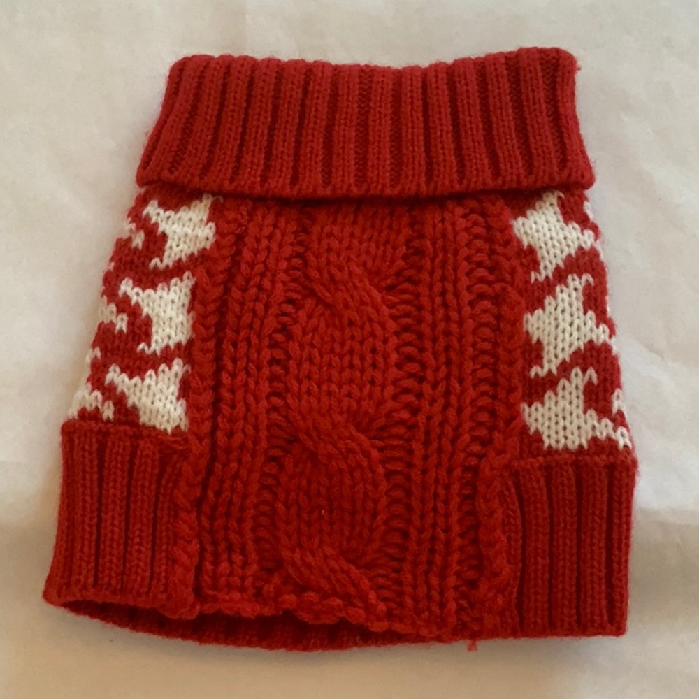 Red/White Dog Sweater